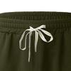 Mens Drawstring Summer Beach Shorts Linen Elastic Waist Short Pants Casual Classic Fit Workout Sport Short (Green,X-Large) view 3