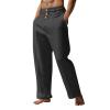 RTTUIOP Men's Cotton Linen Pants Solid Color Capri Harem Mens Linen Pants Casual Lightweight Loose 3/4 Shorts Drawstring Elastic Waist Beach Yoga Trousers Summer Pants view 1