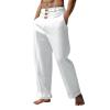 RTTUIOP Men's Cotton Linen Pants Solid Color Capri Harem Mens Linen Pants Casual Lightweight Loose 3/4 Shorts Drawstring Elastic Waist Beach Yoga Trousers Summer Pants view 1