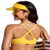 CRZ YOGA A-C Scoop Neck Bikini Tops for Women - Padded Adjustable Bathing Swimsuit Spaghetti Straps Swim Sports Bra High Visibility Yellow Large view 4