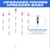 BLUEWING 36in Upgraded Fishing Spreader Bar Canyon with 9in Squids, Trolling Birds, Big Game Trolling Lure and 316 Stainless Steel Rod for Wahoo Tuna Marlin Mahi Mahi, Crystal Purple view 2
