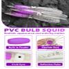 BLUEWING 36in Upgraded Fishing Spreader Bar Canyon with 9in Squids, Trolling Birds, Big Game Trolling Lure and 316 Stainless Steel Rod for Wahoo Tuna Marlin Mahi Mahi, Crystal Purple view 4