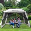 Thinlute 12' X 12' Screen Tent for Camping Canopy Easy Set Up Camper Screen House Room Porch Screened Gazebo 8-10 Person Screenhouse Bug Mesh Shade Tent UPF 50+ Screen Sun Shelter for Outdoor Patios view 1