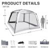 Thinlute 12' X 12' Screen Tent for Camping Canopy Easy Set Up Camper Screen House Room Porch Screened Gazebo 8-10 Person Screenhouse Bug Mesh Shade Tent UPF 50+ Screen Sun Shelter for Outdoor Patios view 2