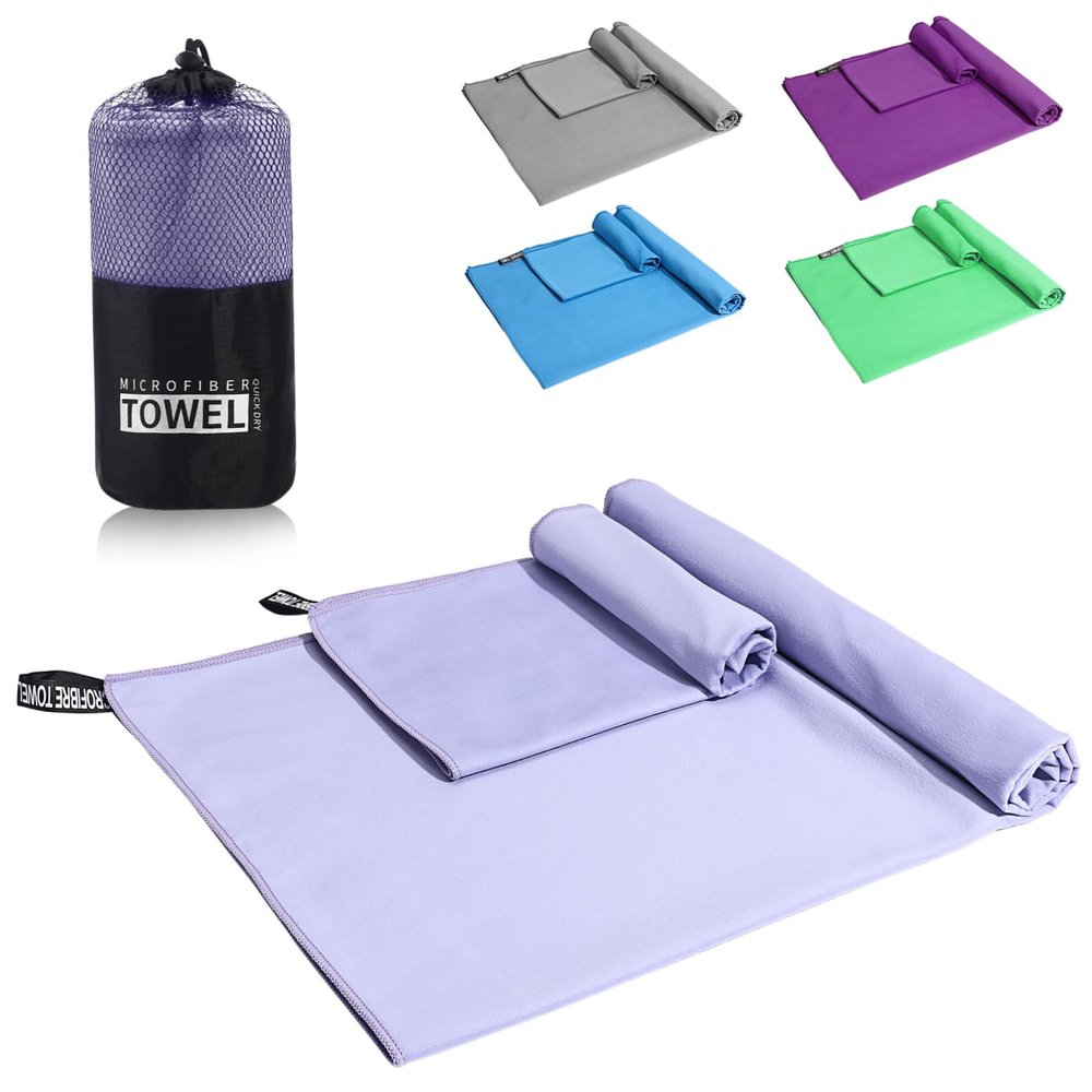 KOMBIUDA Microfiber Beach Towel Quick Drying Large Giant Microfiber Towel for Beach Pool Gym Adults Women