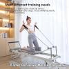 EEYZD Pilates Reformer Machine,Fitness Yoga Exercise Equipment,Adjustable Intensity Foldable Bed for Strength Training,Multifunctional Pilates Exerciser,Black view 2