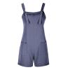 KICILVS Womens Rompers for Summer Casual Sleeveless Suspender Short Jumpsuit Boho Solid Color Overalls with Pockets view 3