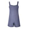 KICILVS Womens Rompers for Summer Casual Sleeveless Suspender Short Jumpsuit Boho Solid Color Overalls with Pockets view 4
