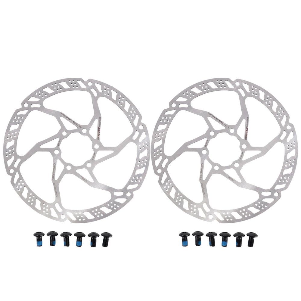 DJC Bike Brake Disc Rotor MTB Brake Disc 160 180 203mm with 6 Bolts Stainless Steel for Road Bike Brake Rotor (2pcs 160mm)