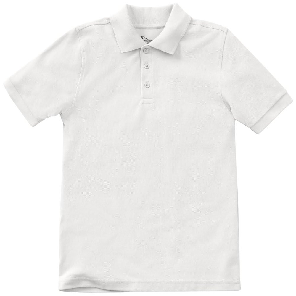 Classroom Uniforms for Boys and Girls, Short Sleeve Pique Polo CR832D, 4T, SS White