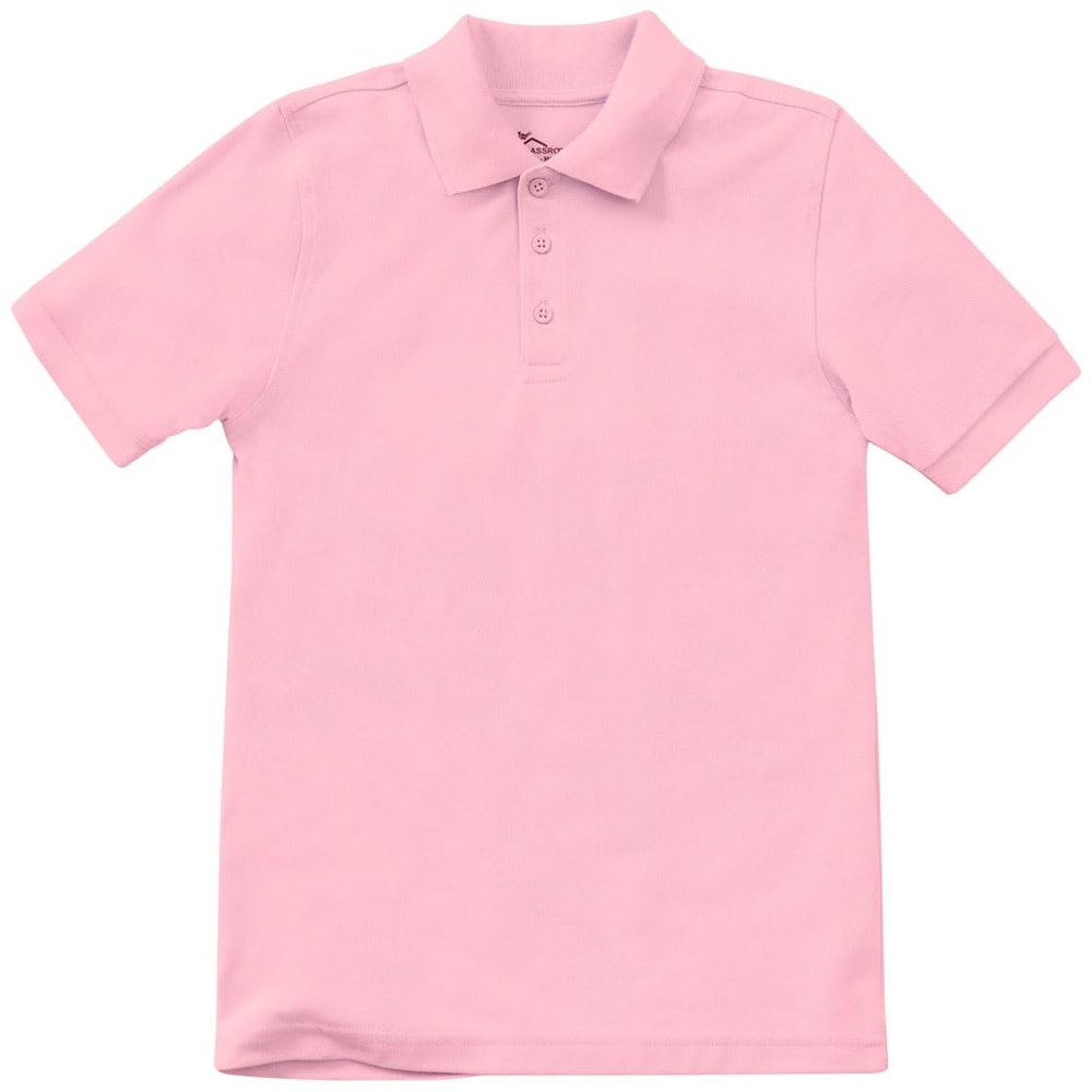 Classroom Uniforms for Boys and Girls, Short Sleeve Pique Polo CR832D, 3T, Pink