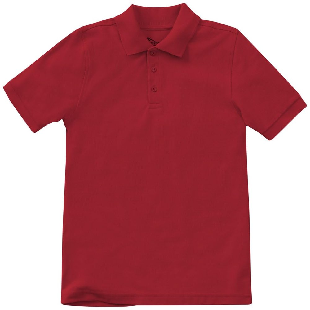 Classroom Uniforms for Boys and Girls, Short Sleeve Pique Polo CR832D, 3T, Red