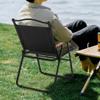 ALISH Camping Chairs, Portable Lawn Chairs Lightweight Outdoor Chairs with Wooden Handle for Travel Camping Lawn Hiking, Set of 2 view 3