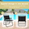 ALISH Camping Chairs, Portable Lawn Chairs Lightweight Outdoor Chairs with Wooden Handle for Travel Camping Lawn Hiking, Set of 2 view 4