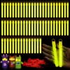Lewtemi 100 Pack 4" or 6" Bright Glow Sticks Bulk, Glow in the Dark Party Supplies Birthday and Holidays (4 Inch,Yellow) view 1