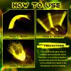 Lewtemi 100 Pack 4" or 6" Bright Glow Sticks Bulk, Glow in the Dark Party Supplies Birthday and Holidays (4 Inch,Yellow) view 3