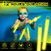 Lewtemi 100 Pack 4" or 6" Bright Glow Sticks Bulk, Glow in the Dark Party Supplies Birthday and Holidays (4 Inch,Yellow) view 4