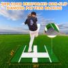 honeypet Green Softball Pitching Mat 3' x 2' Portable Baseball Training Mat Antifade Antislip Artificial Grass with 5mm Foam and Pitching Rubber Mound view 3