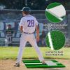 honeypet Green Softball Pitching Mat 3' x 2' Portable Baseball Training Mat Antifade Antislip Artificial Grass with 5mm Foam and Pitching Rubber Mound view 4