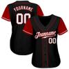 NineFit Basics Custom Baseball Jersey for Men Women Youth, Printed Stitched Personalized Team Name Number, Black White Red Sports Uniform view 2