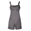 KICILVS Womens Rompers for Summer Casual Sleeveless Suspender Short Jumpsuit Boho Solid Color Overalls with Pockets view 3