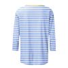 3/4 Length Sleeve Womens Tops Striped Crewneck Tshirts Dressy Casual Three Quarter Length Sleeve Long Tunic Tops with Leggings Fashion Elegant Spring Blouses Womens Tops 3/4 Sleeve 2025 Light Blue view 4