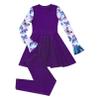 Miaeowve Kids Girls Floral 2 Pcs Modest Swimsuit Long Sleeve Swimdress with Leggings Burkini Sets Purple 12 Years view 3