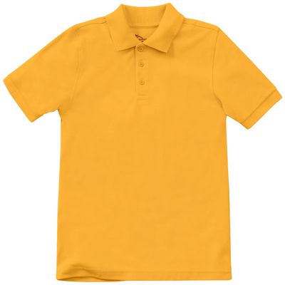 Classroom Uniforms for Boys and Girls, Short Sleeve Pique Polo CR832D, 4T, Gold