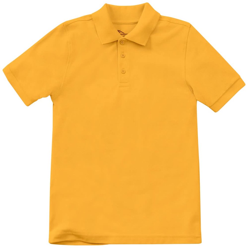 Classroom Uniforms for Boys and Girls, Short Sleeve Pique Polo CR832D, 4T, Gold