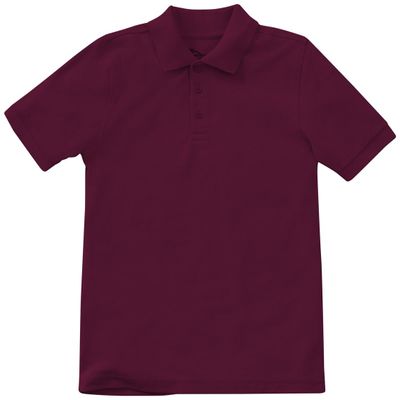 Classroom Uniforms for Boys and Girls, Short Sleeve Pique Polo CR832D, 4T, Burgundy