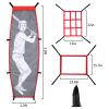 Supvision 4Pcs Premium Baseball and Softball Pitching Training Kit Adjustable 9 Hole Target Net Realistic Dummy Batter for Precision Practice Portable Strike Zone Trainer to Enhance Hitting Accuracy view 3