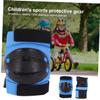 Outanaya 6pcs Boy Girl Protective Gear Set Elbow Pads Hand Protectors Comfortable Blue Roller Skating Bike Riding and Outdoor Sports view 2