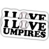 2pcs Baseball Stickers Sport Stickers I Love Umpires Vinyl Stickers, Weather-Resistant Sticker for Water Bottles Laptop Window Car 2pcs Size 3" view 1