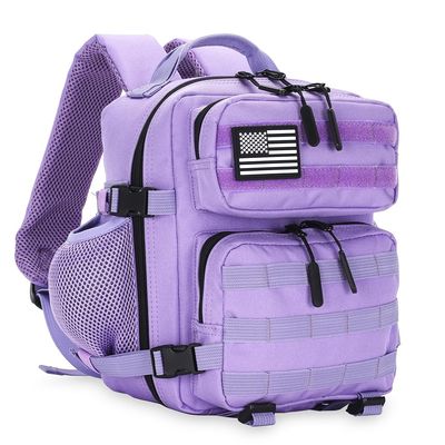 HongXingHai 9L Mini Tactical Backpack for Men and Women, Tactical Backpack Small for Hiking, Small Tactical BagLight Purple