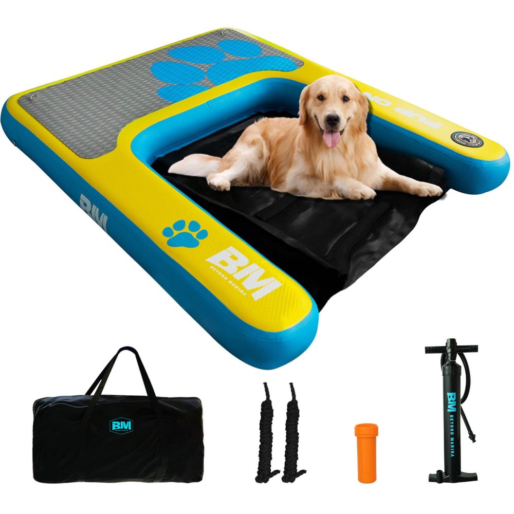 BM Inflatable Dog Pool Ramp, Dog Boat Ramp Supports Up to 250 lbs