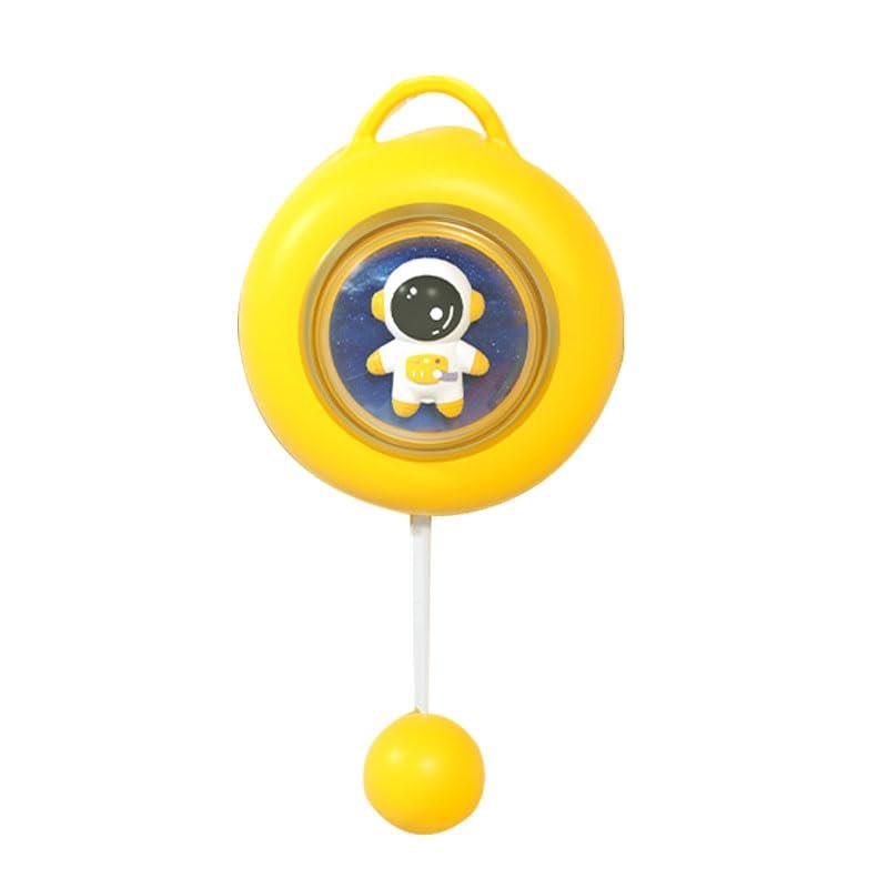 Table Tennis Training Device Kids Corrective Exercise Hand Eye Coordination Hanging Table Tennis Trainer Parent Child Sensory Training Device for Home (Yellow)