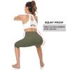 RIMLESS 7 Women's Capri Leggings with Pockets Knee Yoga Capri Pants for Workout P26-Army Green-XXL view 4
