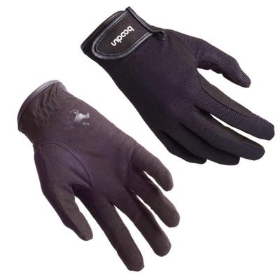 Outanaya 1pair Gloves Unisex Riding Gloves for Training Breathable Microfiber Material Black