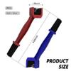 2PCS Motorcycle Chain Brush,Double-Ended Motorcycle Chain Cleaner with Three-Sided and Long Bristles,Universal Motorcycle Chain Cleaning Kit for Motorcycle Bicycle Mountain Bike (1 Red + 1 Blue) view 2