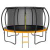 Kiivakii Trampoline 10FT 12FT 14FT 16 FT, Outdoor Trampolines for Kids and Adults, Recreational Trampolines with Curved Poles & Enclosure, ASTM Approval Round Trampoline for Backyard view 1