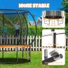 Kiivakii Trampoline 10FT 12FT 14FT 16 FT, Outdoor Trampolines for Kids and Adults, Recreational Trampolines with Curved Poles & Enclosure, ASTM Approval Round Trampoline for Backyard view 4