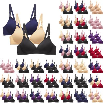 2026 Wireless Bras for Women Wirefree Full Coverage Bralettes No Underwire Comfort Bras Soft Push Up Everyday T Shirt Bras
