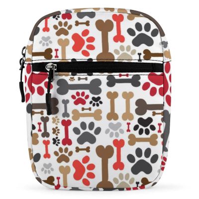 Dogs Paws and Bones Men's Crossbody Bag Small Messenger Shoulder Bags Sling Pack Gift for Women