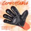 WVVOU Soccer Goalie Goalkeeper Gloves for Youth & Adult, Enhanced Latex Palm Grip, Breathable Knitted Fabric, Suitable for Game & Training, Orange, Size 10 view 3