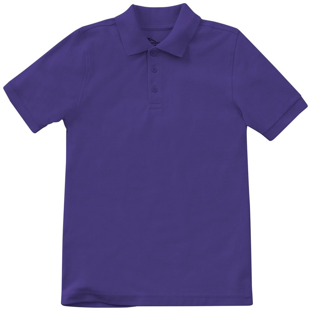 Classroom Uniforms for Boys and Girls, Short Sleeve Pique Polo CR832D, 4T, Dark Purple