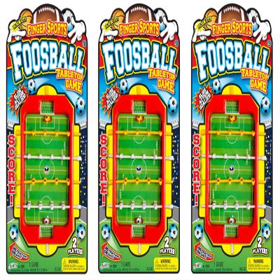 JA-RU Mini Foosball Table Top Games (3 Pack) Finger Sports Mini Table Soccer Game for Kids, Portable Handheld Travel Games, Office Desk Toys, Sports Party Favors for Boys. 255-3s