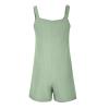 KICILVS Womens Rompers for Summer Casual Sleeveless Suspender Short Jumpsuit Boho Solid Color Overalls with Pockets view 3