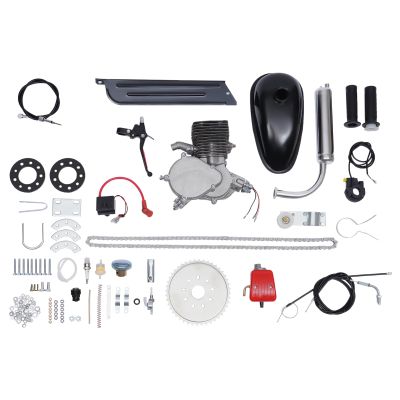 100cc Bicycle Engine Kit 2-Stroke Motorized Bicycle Fit Petrol Gas Motor Conversion Kit Air Cooling Motorized Engine Kit 44 Tooth for Motorized Bike for 26" 28" V Frame Bicycle