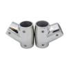 RANYUSS Marine Grade Stainless Steel 316 Polished Left and Right Hand Rail Fitting- 60 Degree T/Tee for 7/8in Tube view 1