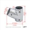 RANYUSS Marine Grade Stainless Steel 316 Polished Left and Right Hand Rail Fitting- 60 Degree T/Tee for 7/8in Tube view 2